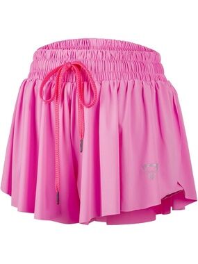 Pink Athletic Drawstring Skort